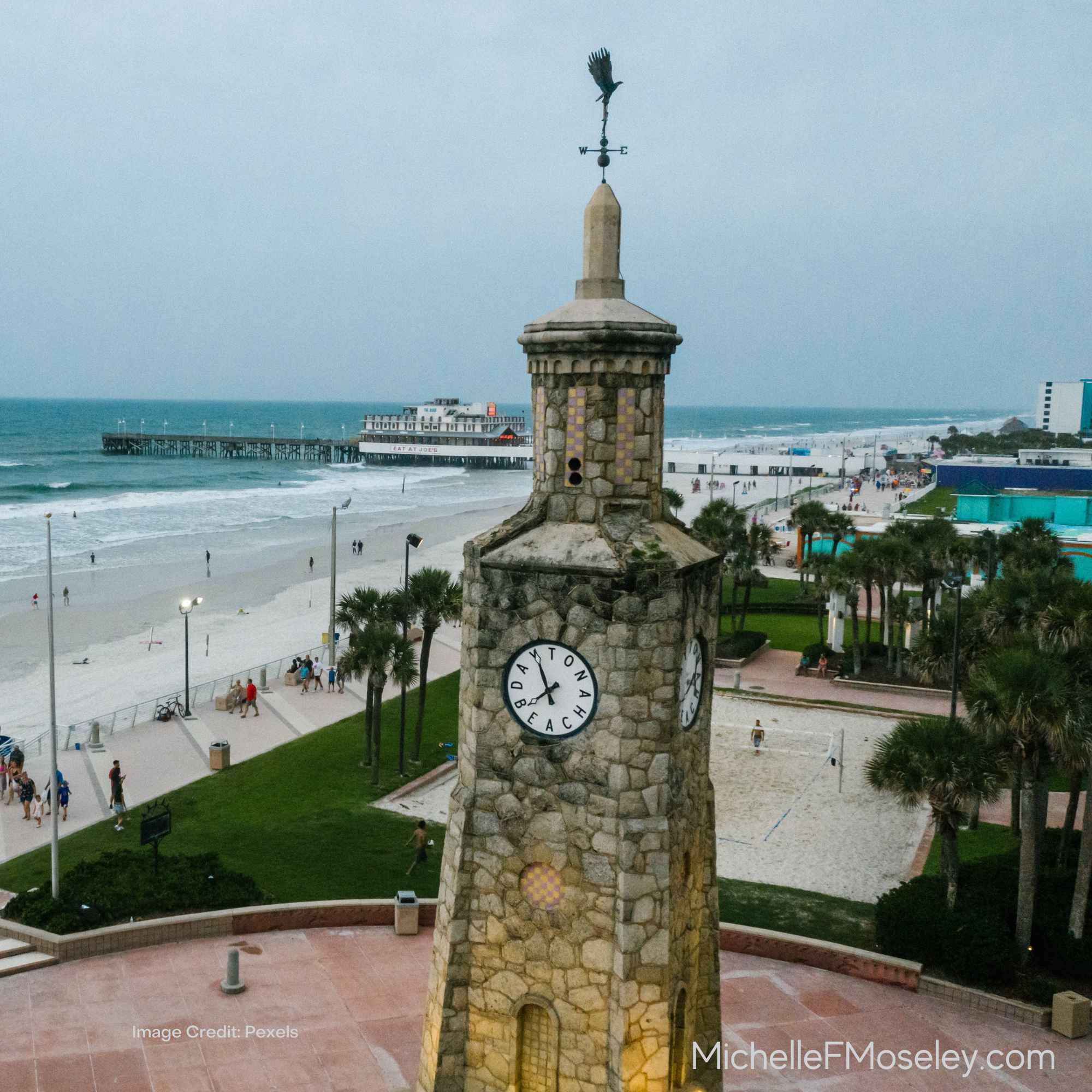 Beachfront scene in Clearwater Beach, FL.